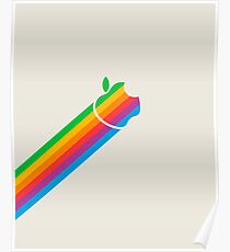 Apple Retro Logo Beam Poster