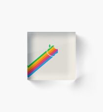 Apple Retro Logo Beam Acrylic Block