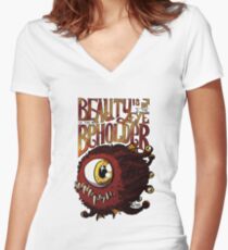 Beauty is in the Eye of the Beholder Women's Fitted V-Neck T-Shirt