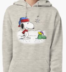 Winter Snoopy & Woodstock (Peanuts) Pullover Hoodie
