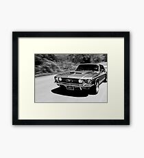1967 Ford Mustang B/W Framed Print