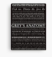 typography black Canvas Print