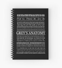 typography black Spiral Notebook