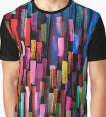 Multicolored watercolor stripes pattern Graphic T-Shirt