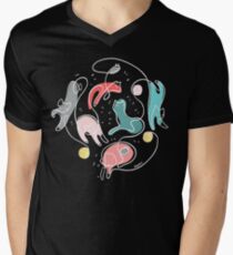 Cat Yarn Men's V-Neck T-Shirt