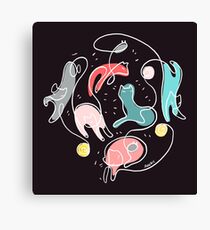Cat Yarn Canvas Print