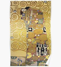 Gustav Klimt - Stoclet Frieze - The Embrace, 1909 Poster