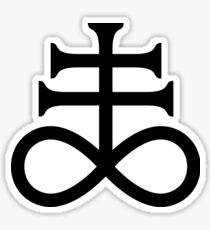 Sulfur - Brimstone - Leviathan Cross - Satanic Cross Sticker