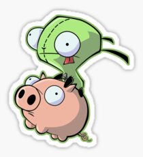 Gir riding his Pig Sticker