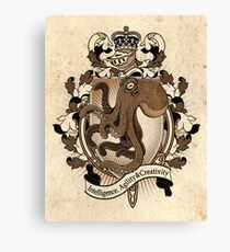 Octopus Coat Of Arms Heraldry Canvas Print