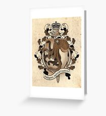 Octopus Coat Of Arms Heraldry Greeting Card