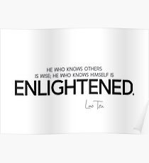 wise, enlightened - lao tzu / laozi Poster