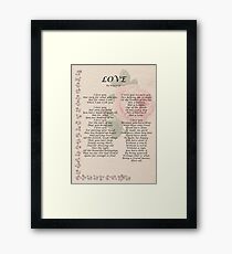 Love by Roy Croft Framed Print