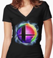 Camiseta entallada de cuello en V Smash Ball