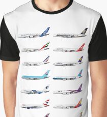 Airbus A380 Operators Illustration Graphic T-Shirt