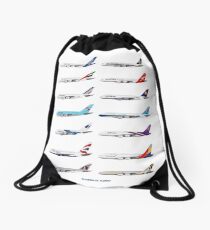 Airbus A380 Operators Illustration Drawstring Bag