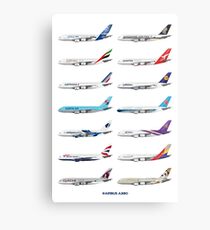 Airbus A380 Operators Illustration Metal Print