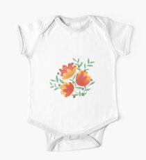 Light Afternoon Blossoms One Piece - Short Sleeve