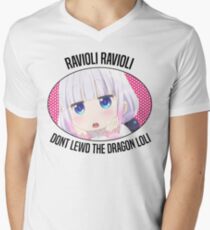 Ravioli Ravioli Dont Lewd The Dragon Loli Men's V-Neck T-Shirt