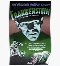 Frankenstein movie poster green Poster