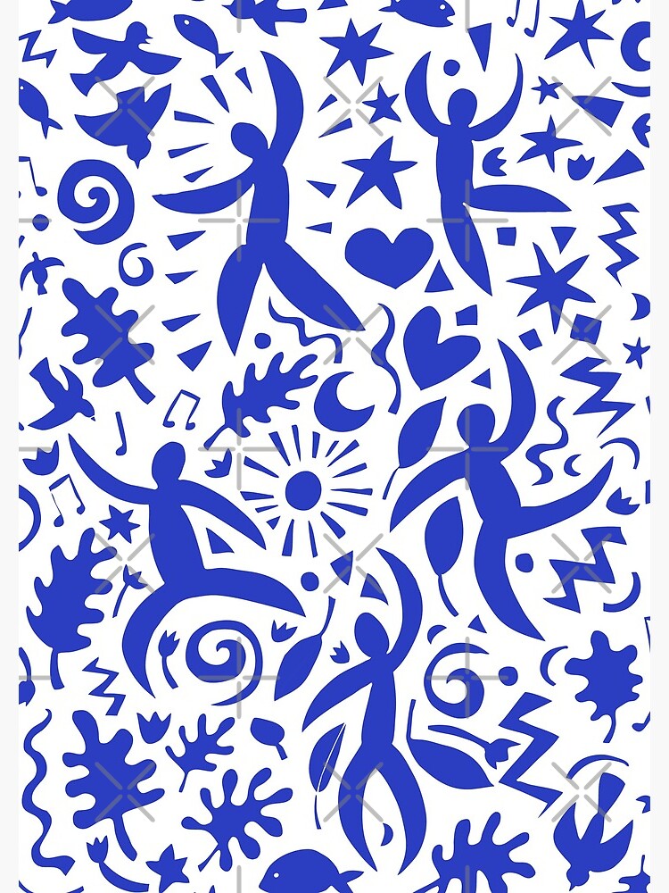 Cuban Salsa Blue On White Contemporary Dance Pattern By Cecca Designs Spiral Notebook - 