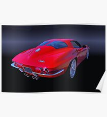 1963 Split Window Corvette Poster