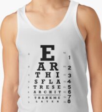 Earth is Flat - Eye Chart Tank Top