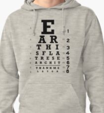 Earth is Flat - Eye Chart Pullover Hoodie