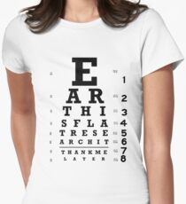 Camiseta entallada La Tierra es plana - Eye Chart