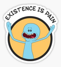 Mr. Meeseeks Existence Is Pain (Orange) Sticker