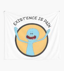 Mr. Meeseeks Existence Is Pain (Orange) Wall Tapestry