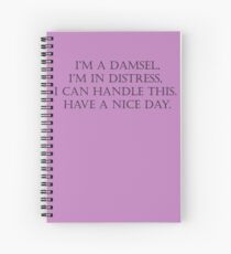 Damsel in Distress Spiral Notebook