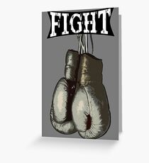 Fight - Vintage Boxing Gloves v2 Greeting Card