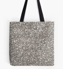 Silberner Glitter Tote Bag
