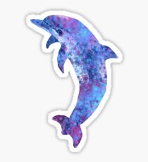 Watercolor Dolphin Sticker