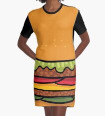 burger Graphic T-Shirt Dress