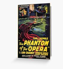 Vintage horror prints - Phantom Of the Opera Movie Poster Greeting Card