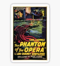 Vintage horror prints - Phantom Of the Opera Movie Poster Sticker