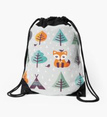 Fuchs im Wald - auf Grau Turnbeutel