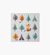 Fox in the Forest - on Gray Art Board
