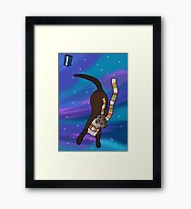 Frankie Ferrett in space Framed Print
