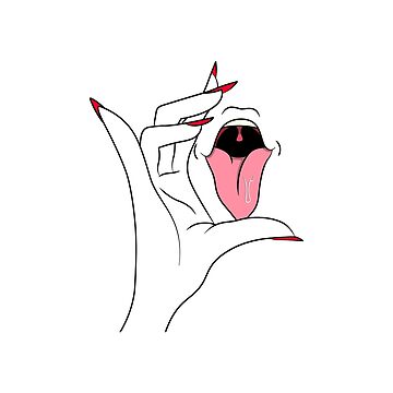 "Sexy Cartoon Blowjob Illustration Deep Throat Queen" Poster by