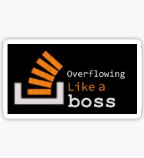 Overflowing like a boss Sticker