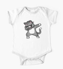 Tupfendes Katzen-lustiges Hip Hop-T-Shirt Kurzärmeliger Einteiler