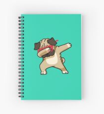 Dabbing Pug funny hip hop tshirt Spiral Notebook