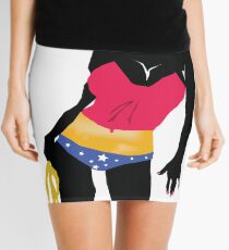 Patriotic Cow girl silhouette Mini Skirt