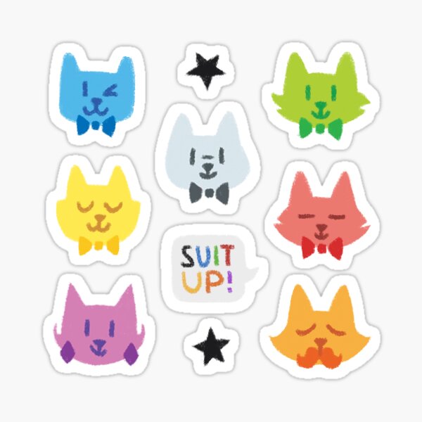 Dapper Cats of Voltron (Version 2) Sticker