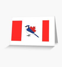 A Blue Bird - Canada Flag Greeting Card