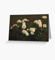 Henri Fantin Latour - Still Life Of White Roses (1870) Greeting Card