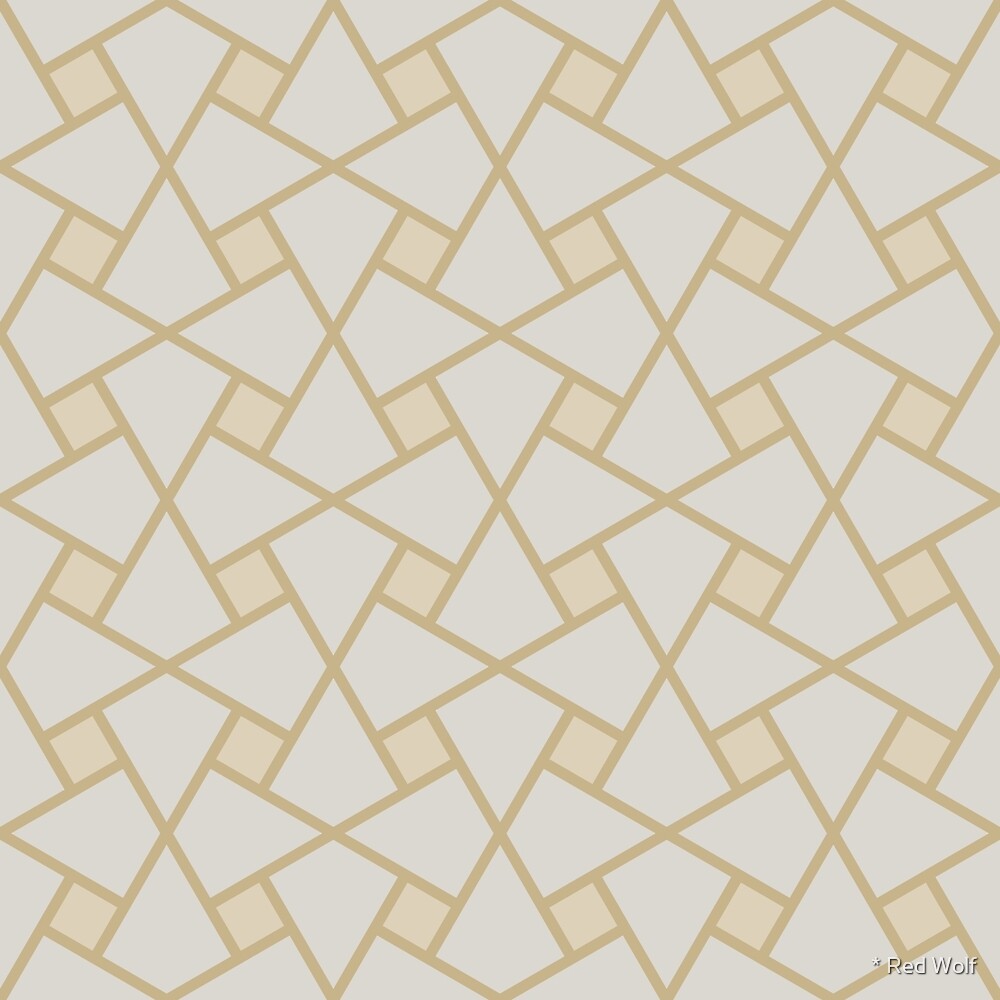 Geometric Pattern: Square Twist: Sandstone by * Red Wolf